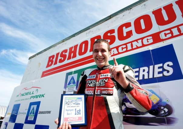 Jonny Buckley after winning a race at Bishopscourt in 2012
