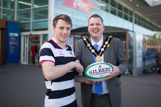 Lisburn Mayor, councillor Andrew Ewing, a former Wallace pupil, wishes the first XV all the very best for the big match. "Bring it back to Lisburn," he said. "Very proud our lads are in the final and I'm looking forward to cheering them on at the match: 'C'mon ye boys in blue'."