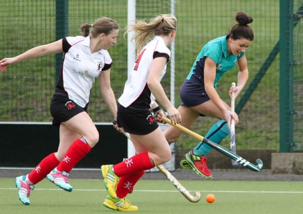 Natasha McWilliams exposes a weakness on the Raphoe wing. INLT 11-404-RM