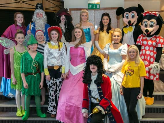 Cast members taking part in the Disney tribute for the Tinylife charity at the Loughshore hotel. INCT 11-401-RM