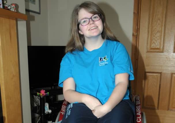 Larne girl Claire Taggart, who is a member of Team GBs Boccia Squad and will compete in Rio in 2016. . INLT 11-240-AM