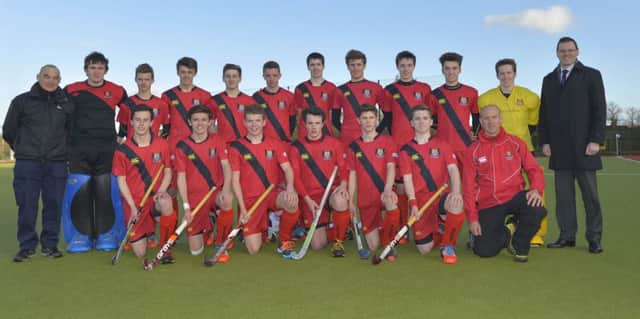 The Banbridge Academy squad who are gearing up for the Burney Cup final. Pic: Rowland White / Presseye.