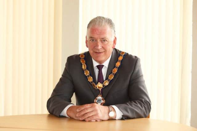 Alderman Bill Kennedy, Mayor of Ballymoney. INBM25-03-15 BILL