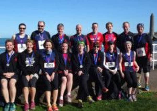 Seapark Athletic Club members at Saturday's Larne Half Marathon. INLT 13-913-CON