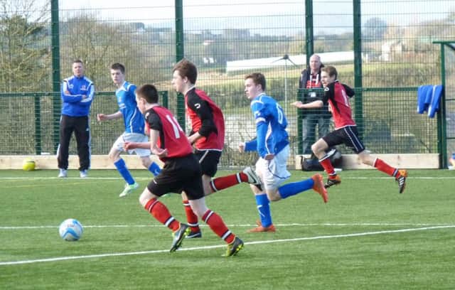 Banbridge Juniors Under 16's in action during their recent semi final match.