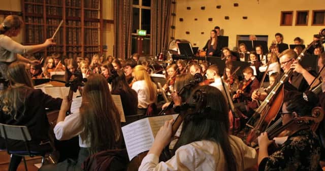 PLAY ON. The Dalriada Orchestra, pictured during their annual 'Evening of Music' on Wednesday night.INBM12-15 041SC.