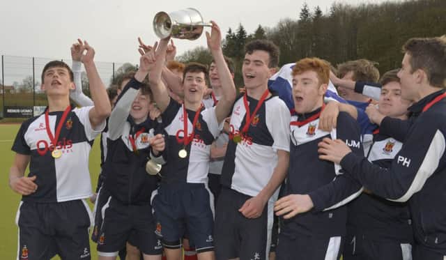 Wallace High School retained the Burney Cup with a last gasp 3-2 win over Banbridge Academy. Pic: Rowland White