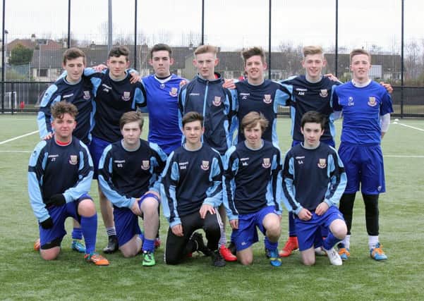 Ballymena United Youth U-16 side ready for their match at the 3G pitch on Saturday against Bertie Peacock's which was called off. INBT 14-912H