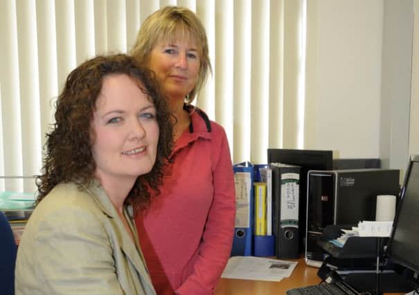 Caragh Reid, newly-appointed co-ordinator of Ballygally Hall with Anne Lennon who is volunteer co-ordinator. INLT 13-232-AM