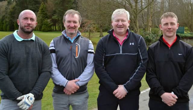 William McLearnon, John Walker, Colin Smyth and Paul Cherry after their round at Lisburn.