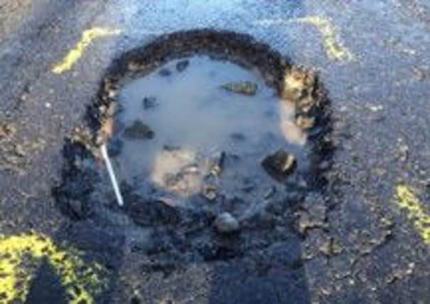 Pothole on Killycolpy Road, Ardboe