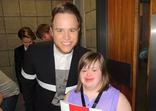 Our Niamh with idol OllyMurs in Dublin on Sunday night.