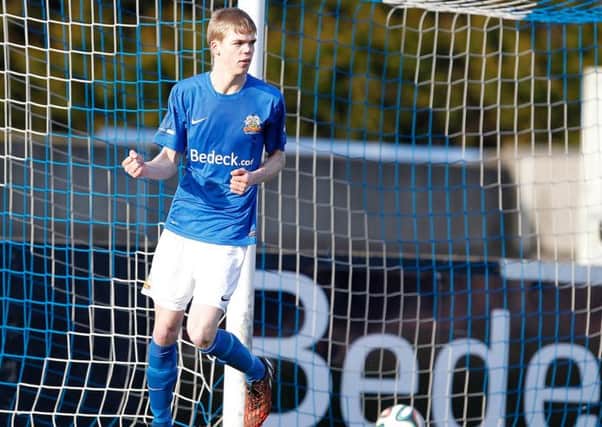 Rhys Marshall who has agreed a new deal with Glenavon.