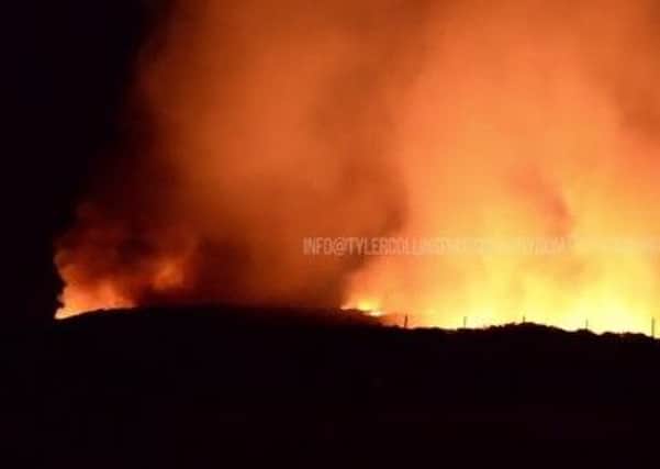 An image of the gorse fire at Ardmore.