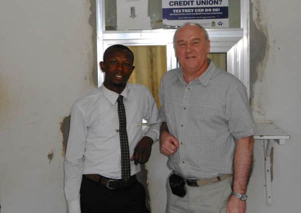 Liam McCullagh, Camlin Credit Union Manager with the Manager of the University For Development Studies Credit Union, Ghana..