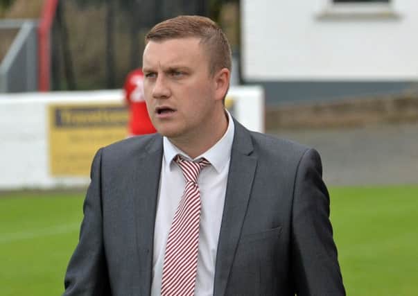 Larne FC manager, Davy McAlinden. INLT 34-027-PSB