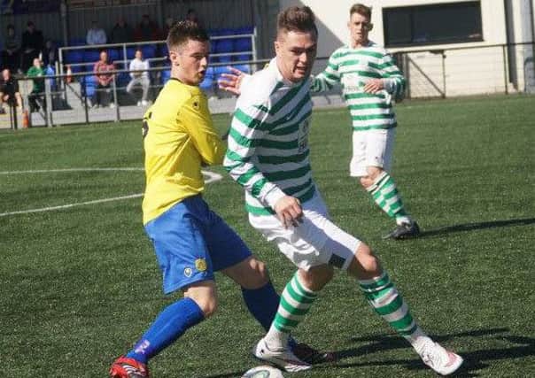 Action from the game at Moyola. Pic by Valerie Martin