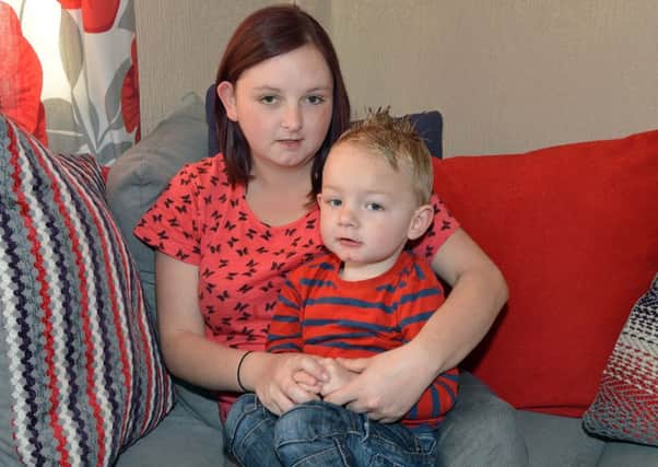Tracey Fisher and son, Luke, who was refused a place at the local nursery in Donaghcloney. INLM17-214.