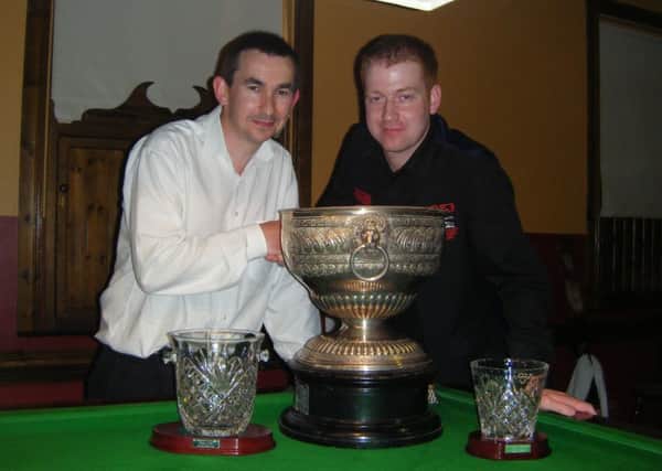 Patrick Wallace with Jordan Brown prior to the 2013 Northern Ireland Championship Final