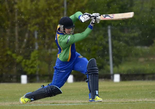 NW Warriors batsman David Rankin pictured at the crease during Sundays match against Ireland Under-19s at Strabane. INLS1715-152KM