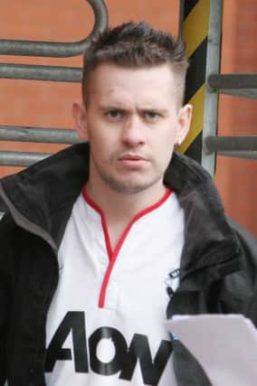 Gary Woods who was jailed for 15 Months at Antrim Crown Court for beating up his ex girlfriend.PICTURE MARK JAMIESON.