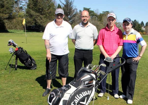 Taking part in the Bill Rainey Memorial tournament at Ballymena Golf Club were David Hanna, Chris Ramsey, Chris McCrory and Sean McLarnon. INBT 17-915H