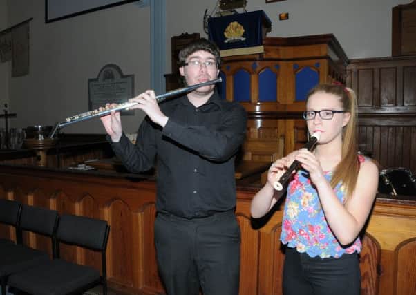 Andrew Norris and Amy Wilson, soloists at First Islandmagee Presbyterian Church for the All in an April evening. INLT 17-219-AM