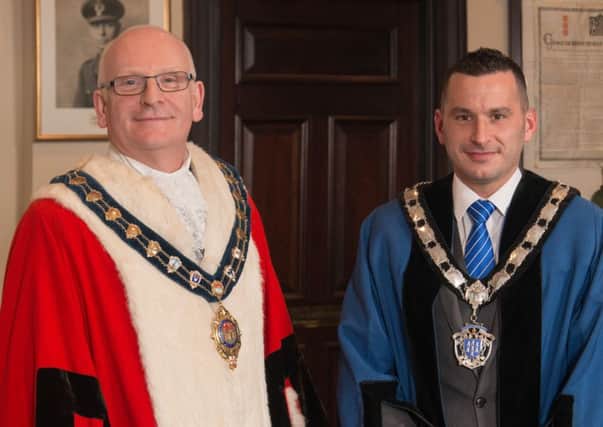 Mayor of Mid & East Antrim Cllr Billy Ashe and his deputy, Cllr Timothy Gaston. (Submitted picture).