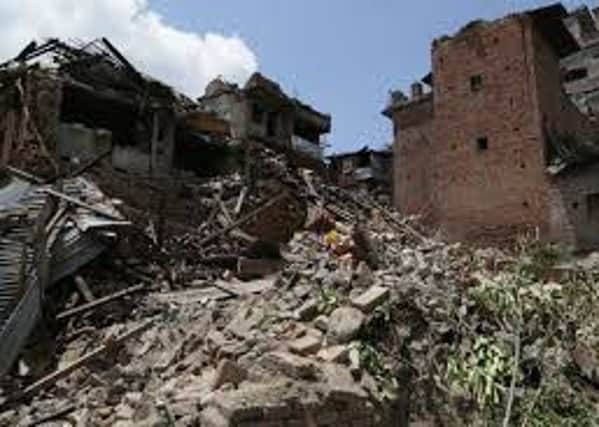 Buildings affected by the Nepal earthquake. INLT-18-707-con