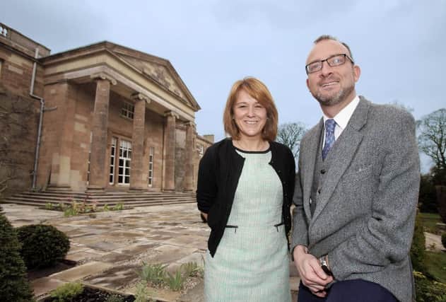 Debbie McCamphill and Christopher Warleigh-Lack  from Historic Royal Palaces at Hillsborough Castle. US1517-503cd  Picture: Cliff Donaldson