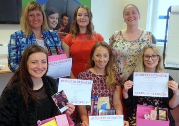 The ladies who successfully completed the 'Like a Boss' start-up course at Mallusk Enterprise Park. INNT 19-458-CON