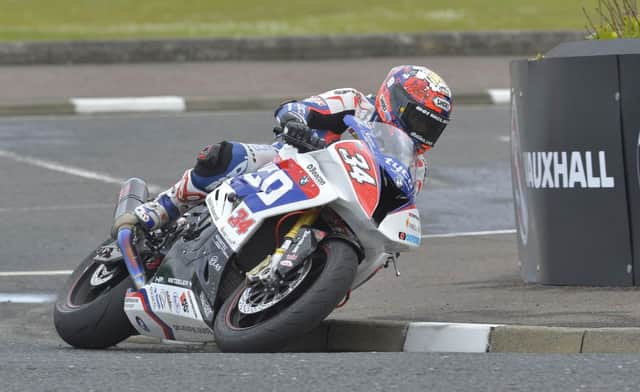Alastair Seeley in Superstock action on Tuesday. Rowland White/Presseye
