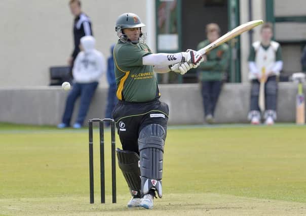 Lisburn's Darryl Brown batting against North Down in the Challenge Cup at Comber last weekend. Photograph by Stephen Hamilton/Presseye
