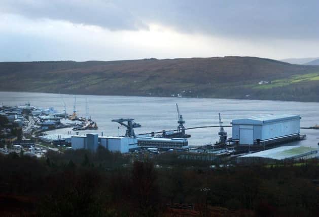 Faslane nuclear base, home to Trident nuclear submarines 
Danny Lawson/PA.