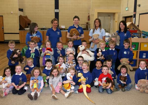 Children from Gracehill and Galgorm Community Playgroup pictured during their teddy bears picnic. INBT21-226AC