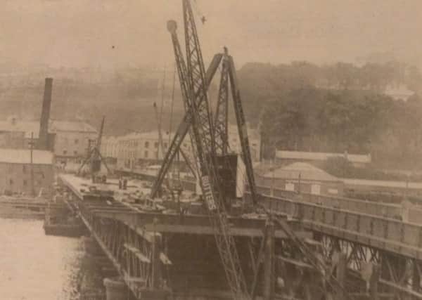 The Craigavon bridge under construction in 1932.