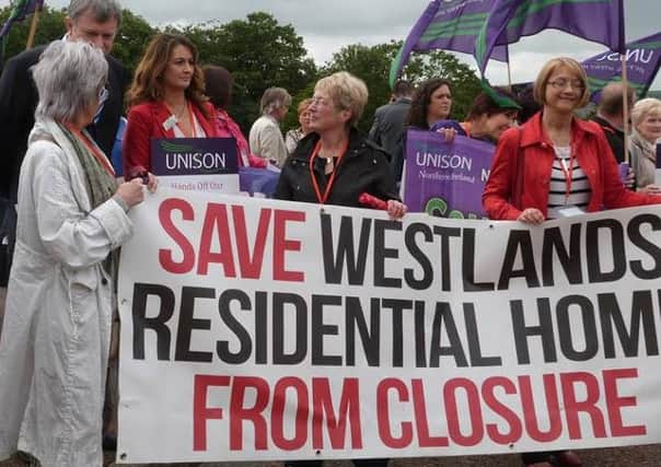 Westlands residents and relatives picket at Stormont