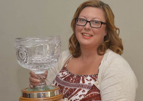 Winner of the Winifred Templeton Trophy, Debbie Peachey of Mossley Hockey Club
