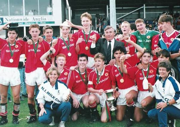 The 1991 Milk Cup winning side which includes David Beckham