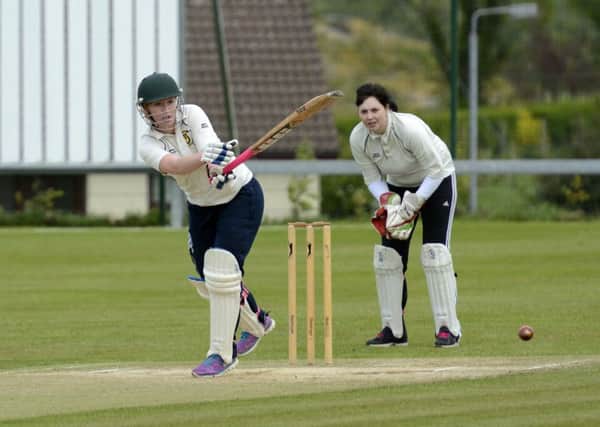Emma Allen pictured at the crease for Fox Lodge ladies during their match against Bready on Sunday. INLS2115-132KM