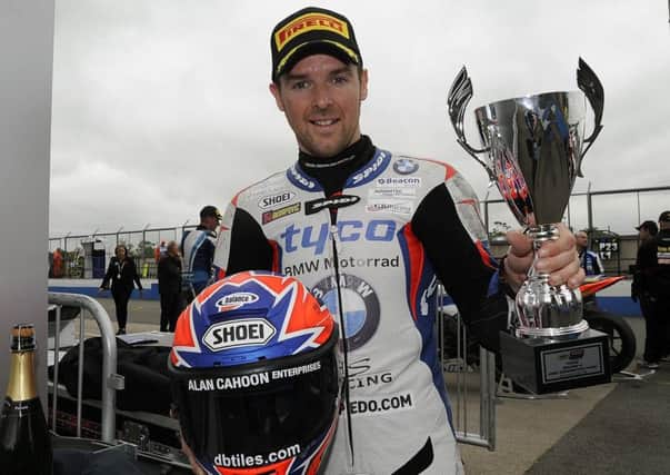 Alastair Seeley took third in the Superstock race at Donington. INLT 22-921-CON