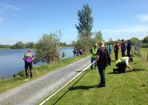 The scene at Craigavon Lakes on Saturday during the opening session of the World Angling Championships.