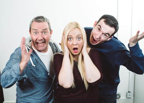 Marty Maguire, Caroline Curran and Ciaran Nolan will star in "Crazy" at The MAC. Pic by Elaine Hill. INLT 21-660-CON