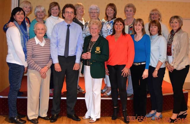 Lady Captain Margaret Boyd with the winners and sponsors at the recent Prize Night in Lisburn Golf Club.