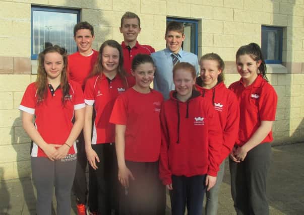 Some of the Lisburn swimmers who took part in the Irish Open Swimming Championships.
