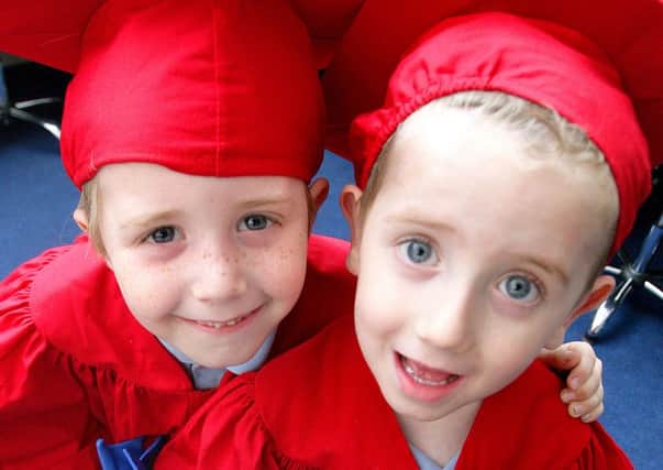 Jamie and Ben Hamilton, pupils at Largymore Primary School, enjoy their graduation from the Public Health Agencys Incredible Years Programme which helps build confidence and help children understand their emotions.