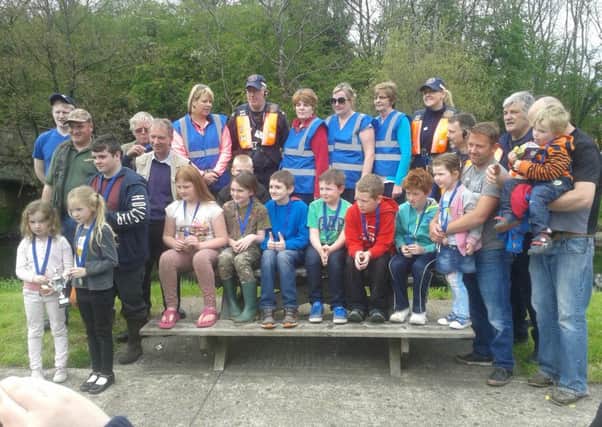 Competitors who took part in the disabled angling competition run by Clady & District Angling Club.