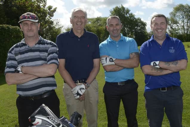 Jim Gracey (left) with Verdon Bond, Shane McCrory and Paul McDonald. INBL1427-223EB