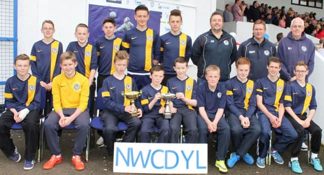 League and Cup winners Causeway Colts U14's pictured at the NW&CYL awards ceremony
