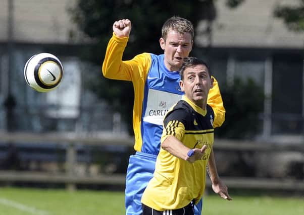 Nortels David Freyne, seen here in action against Shankill United.  Photo: Philip McCloy